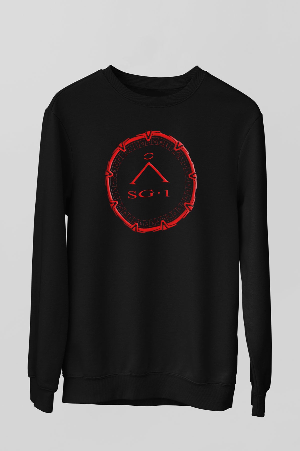 Stargate SG-1 Siyah Unisex Sweatshirt