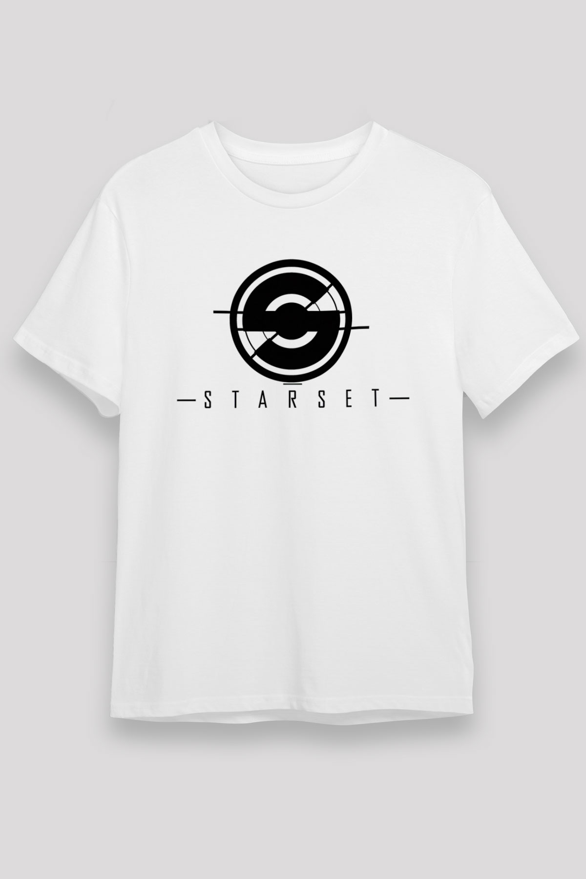 Starset Baskılı Unisex Beyaz Tişört - Tshirt