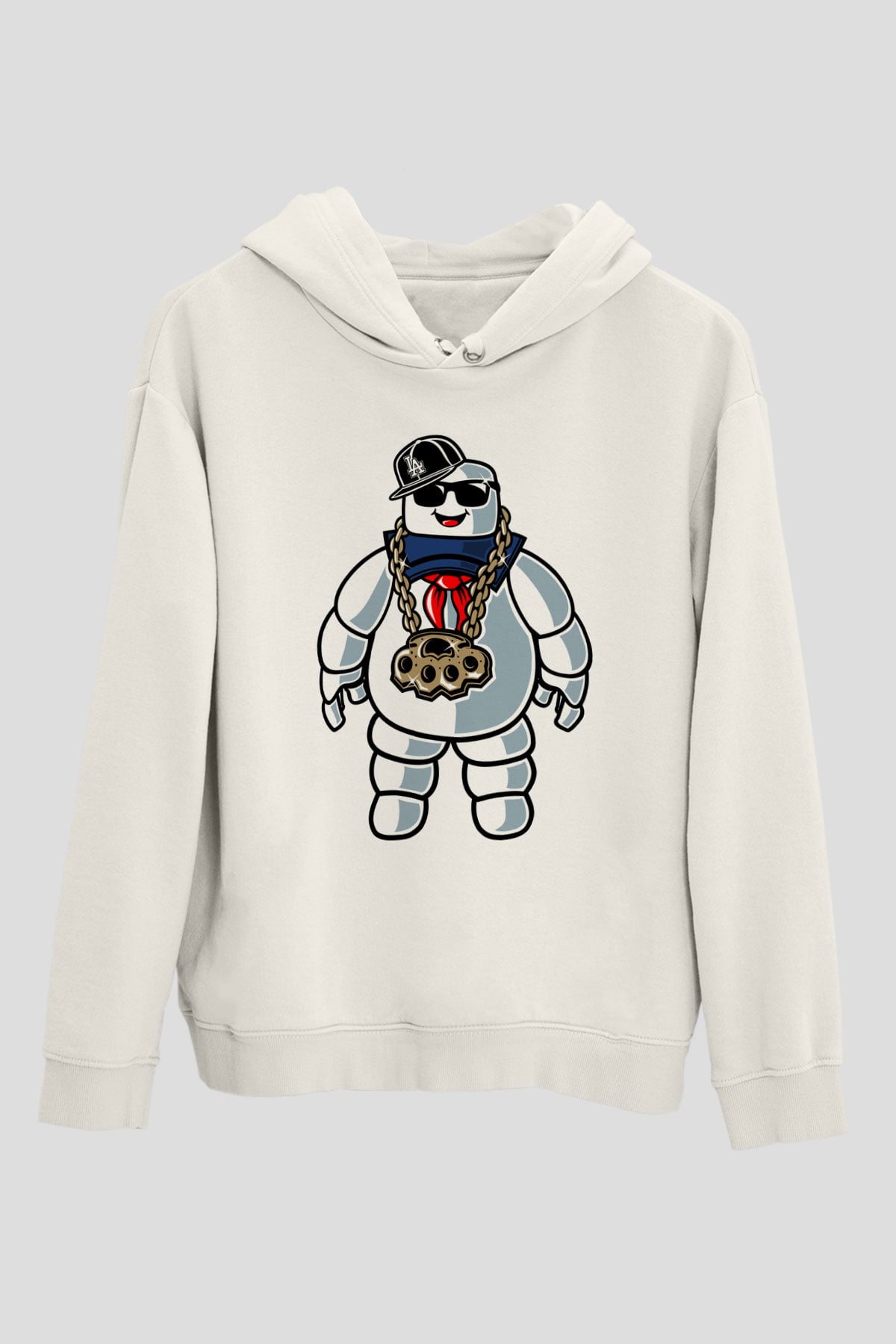 Stay Dope Baskılı Unisex Beyaz Hoodie