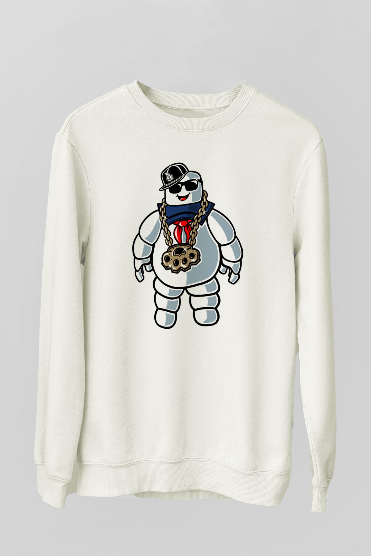 Stay Dope Baskılı Unisex Beyaz Sweatshirt