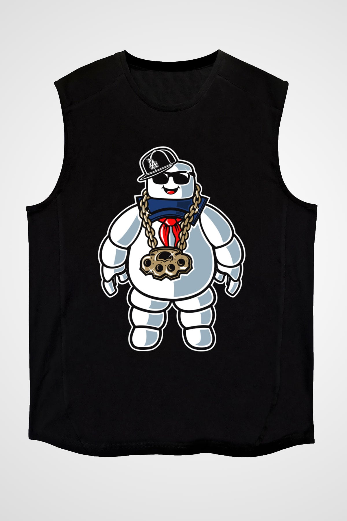 Stay Dope Baskılı Unisex Siyah Kolsuz Tişört