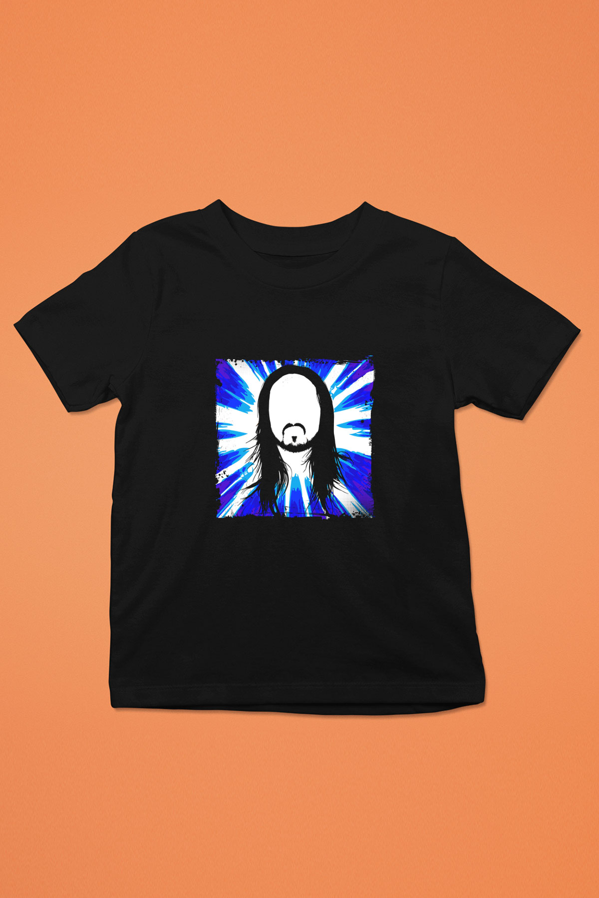 Steve Aoki Baskılı Unisex Siyah Çocuk Tişört