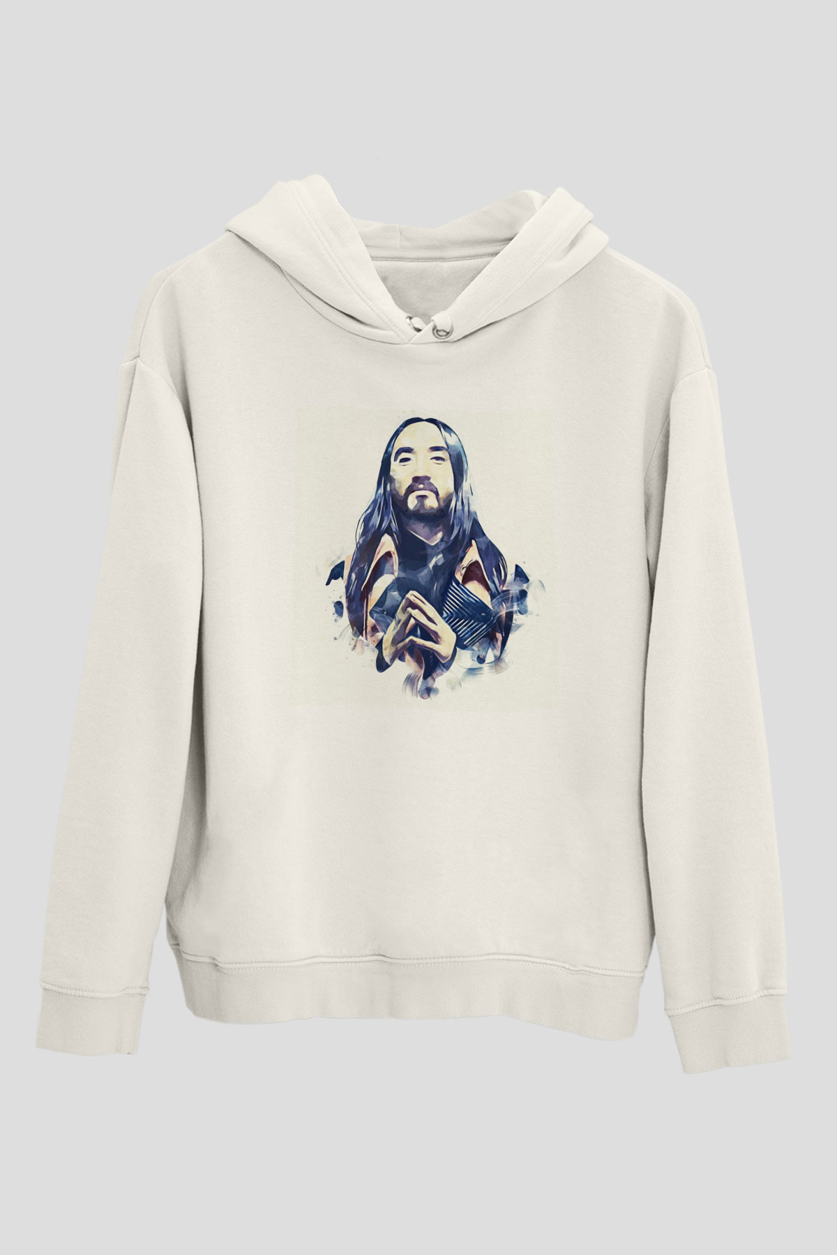 Steve Aoki Beyaz Unisex Kapüşonlu Sweatshirt