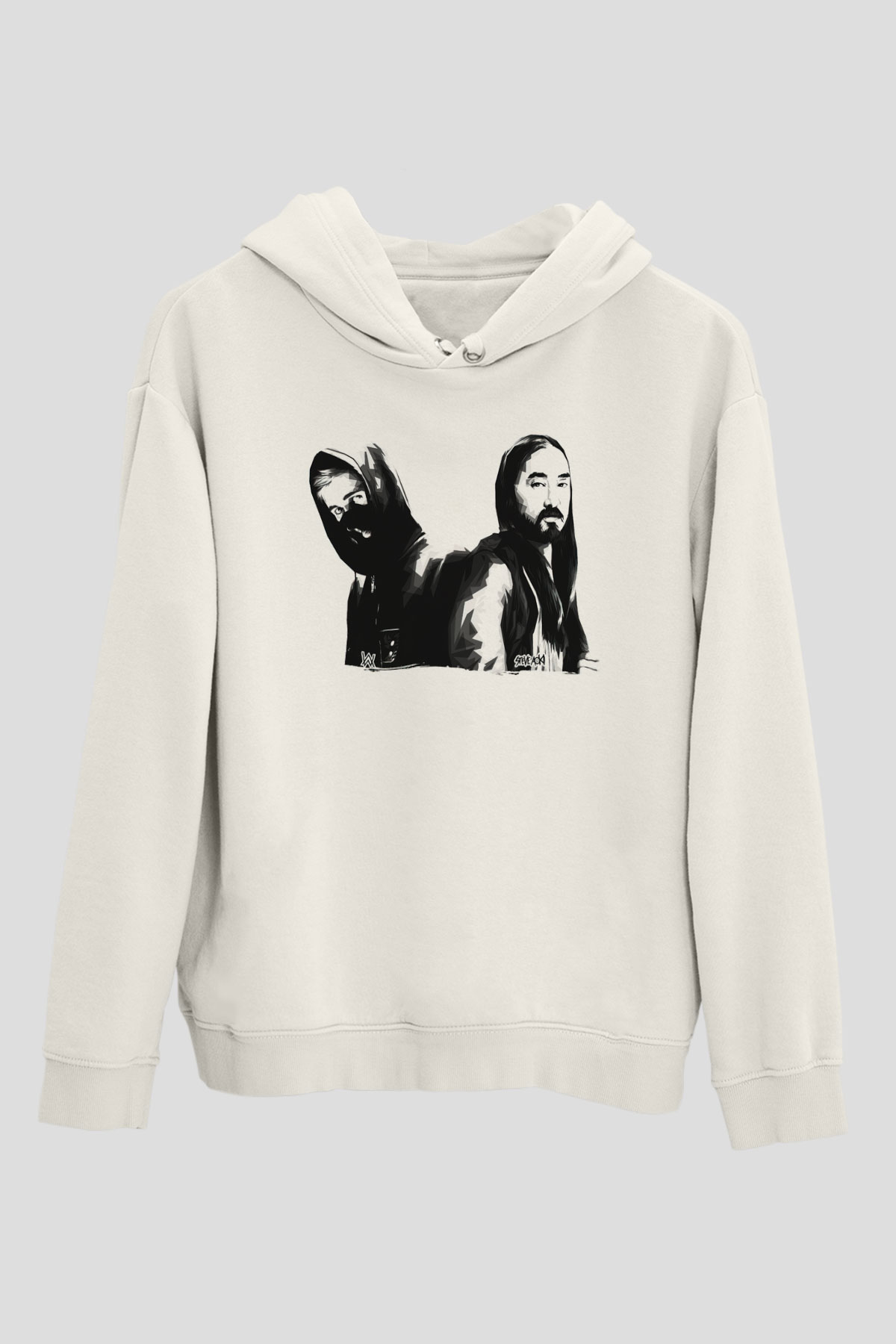 Steve Aoki Beyaz Unisex Kapüşonlu Sweatshirt