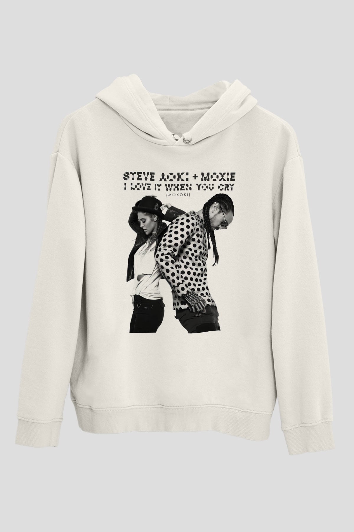 Steve Aoki Beyaz Unisex Kapüşonlu Sweatshirt