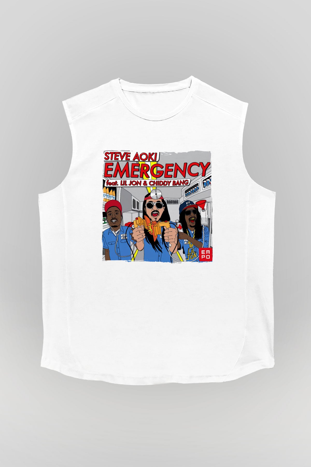 Steve Aoki Beyaz Unisex Kolsuz Tişört