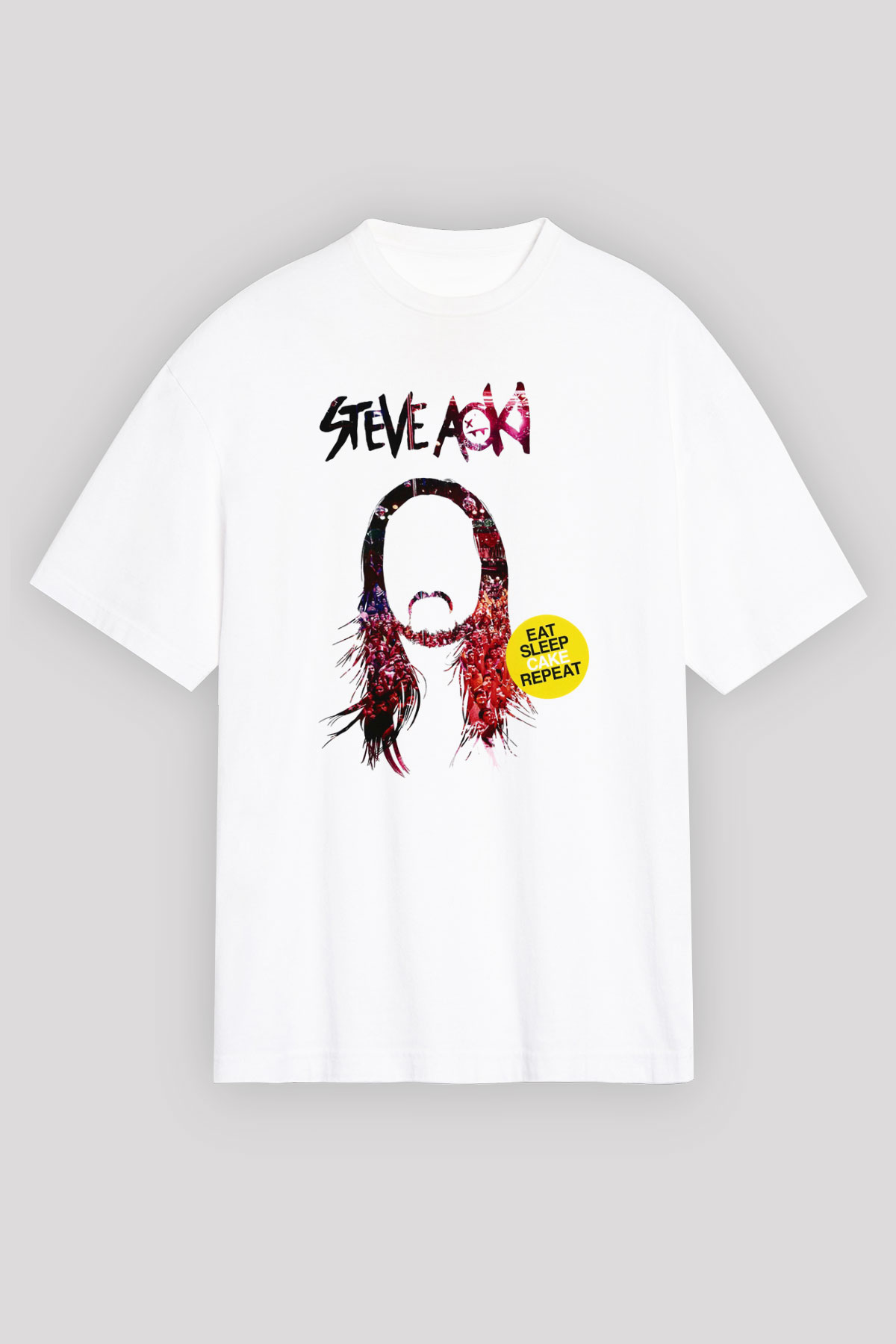 Steve Aoki Beyaz Unisex Oversize Tişört T-Shirt
