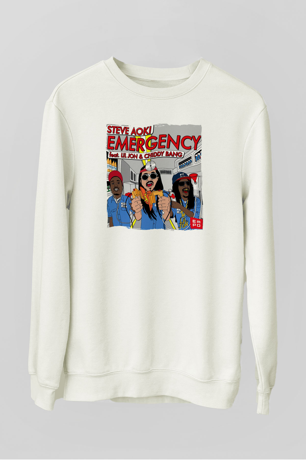 Steve Aoki Beyaz Unisex Sweatshirt