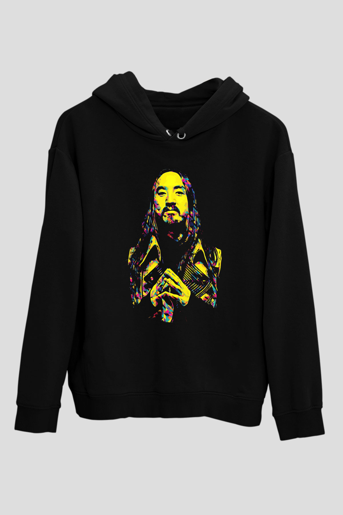 Steve Aoki Siyah Unisex Kapüşonlu Sweatshirt