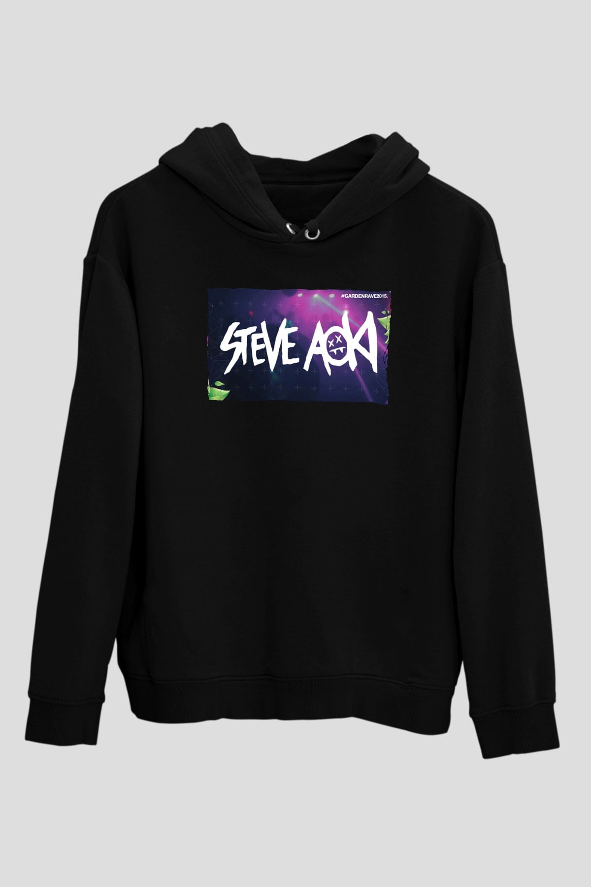 Steve Aoki Siyah Unisex Kapüşonlu Sweatshirt