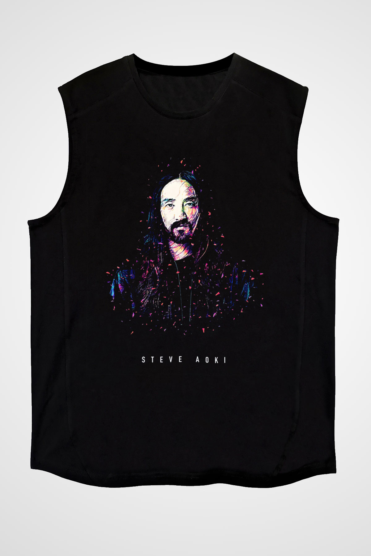 Steve Aoki Siyah Unisex Kolsuz Tişört