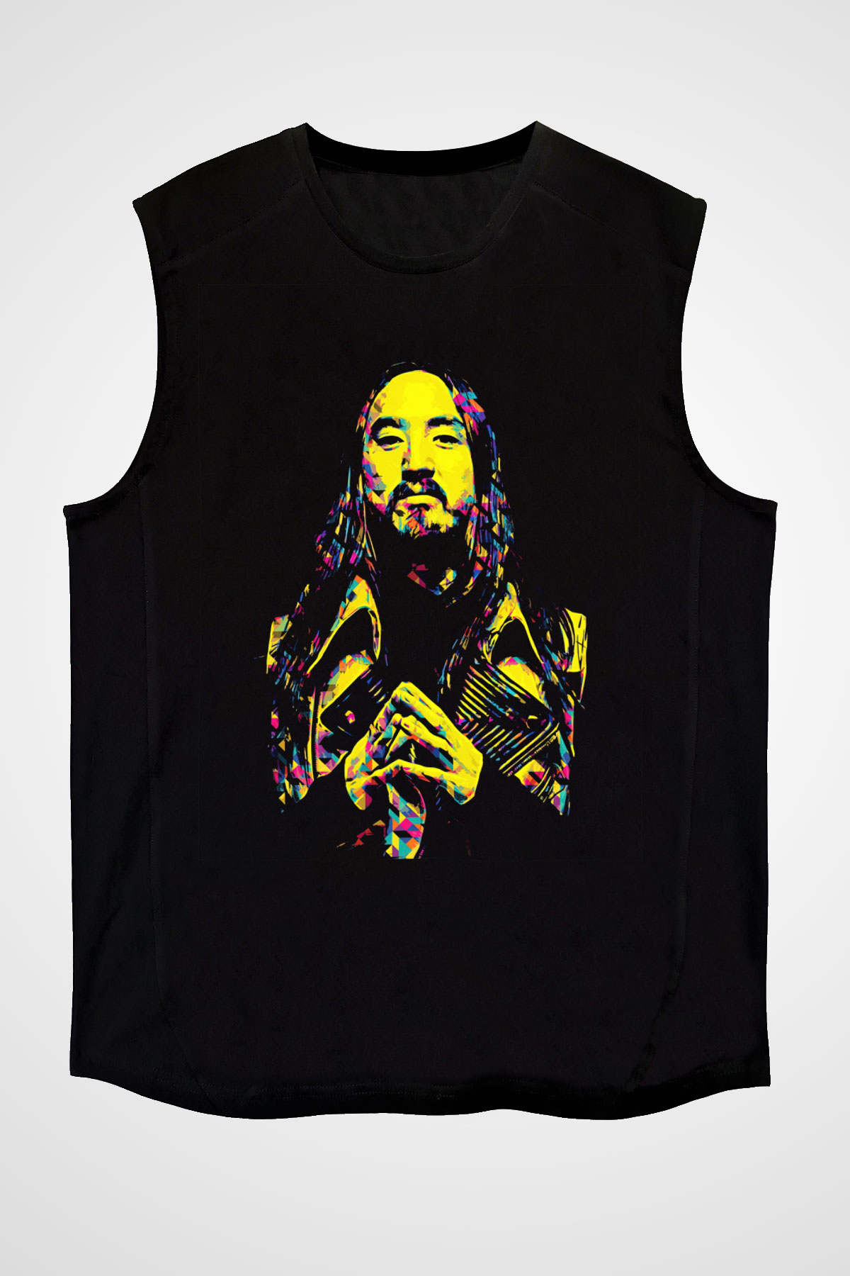 Steve Aoki Siyah Unisex Kolsuz Tişört