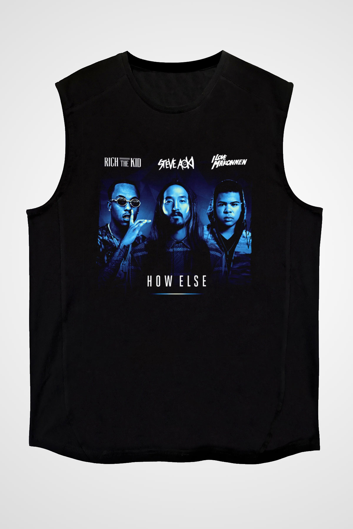 Steve Aoki Siyah Unisex Kolsuz Tişört