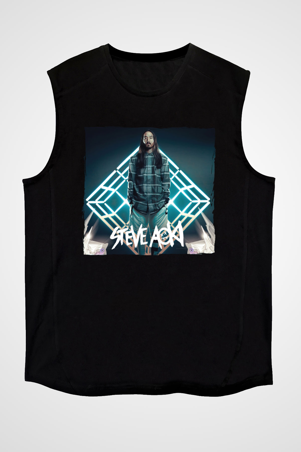 Steve Aoki Siyah Unisex Kolsuz Tişört