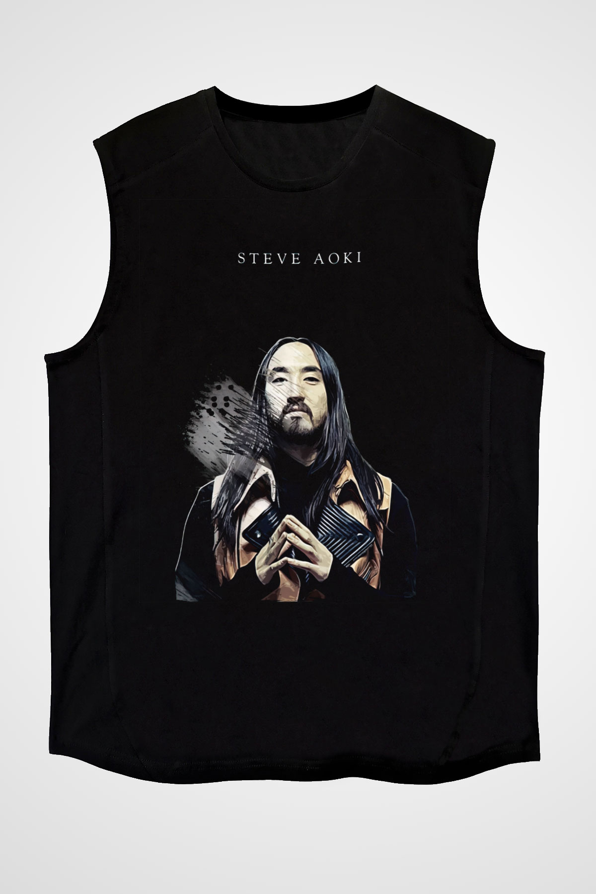 Steve Aoki Siyah Unisex Kolsuz Tişört