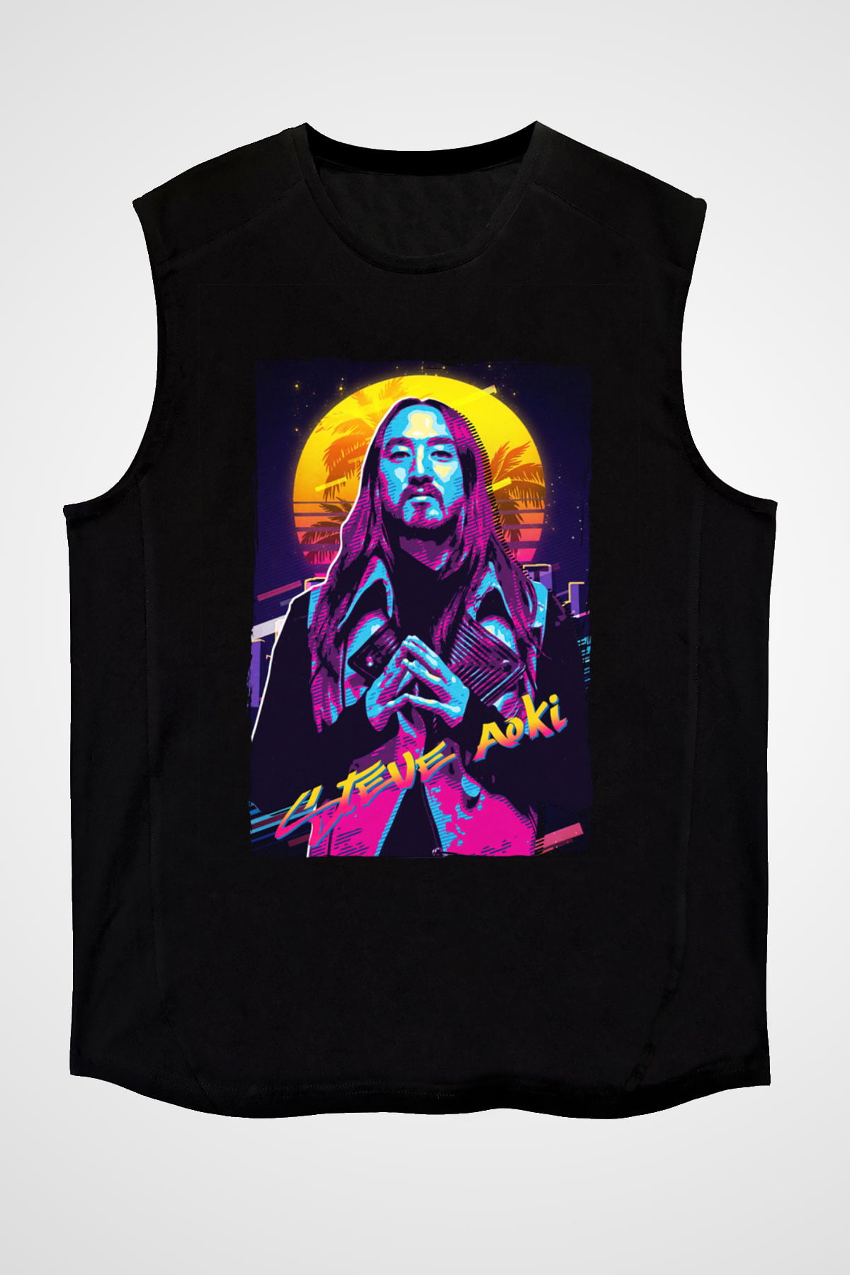 Steve Aoki Siyah Unisex Kolsuz Tişört