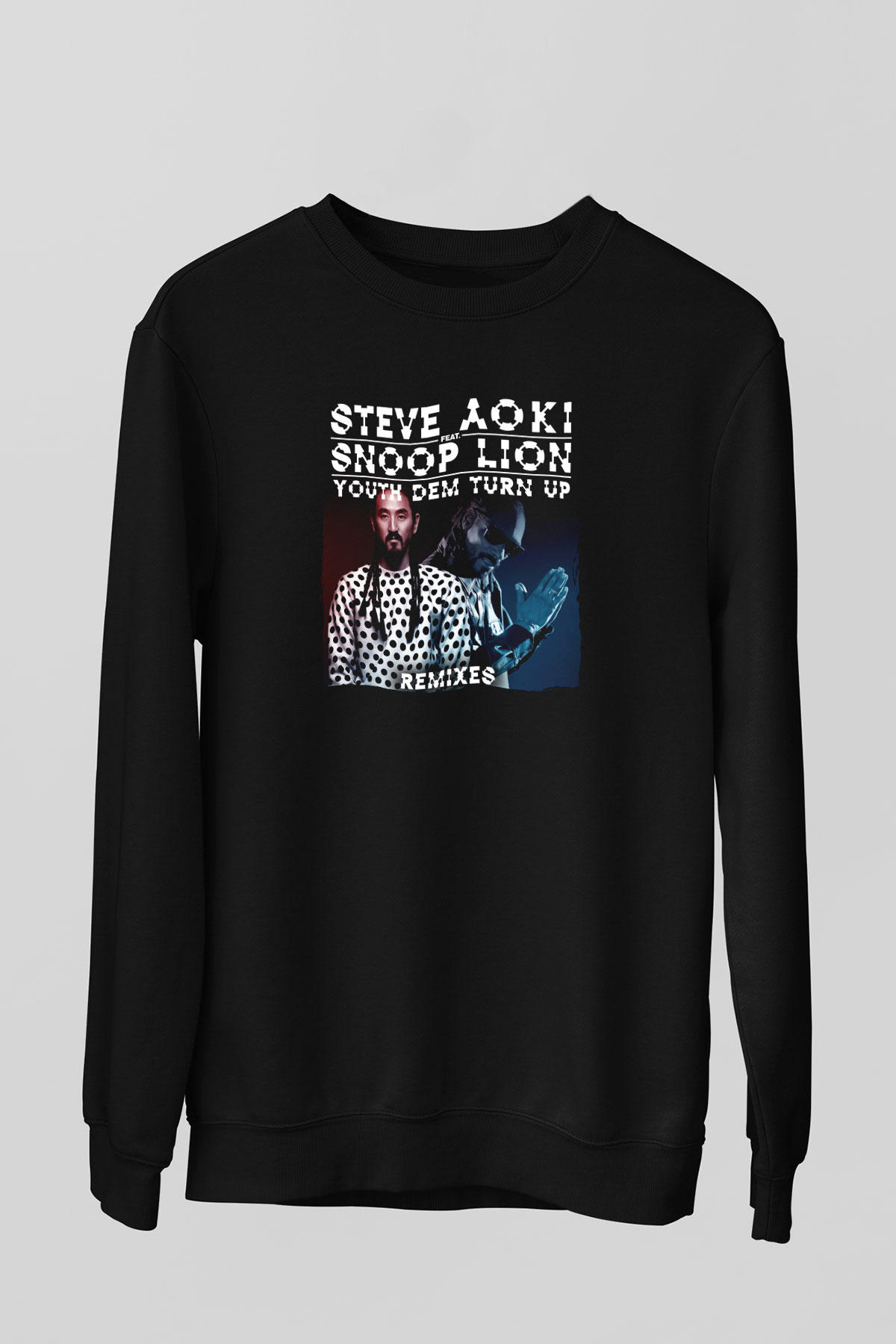 Steve Aoki Siyah Unisex Sweatshirt