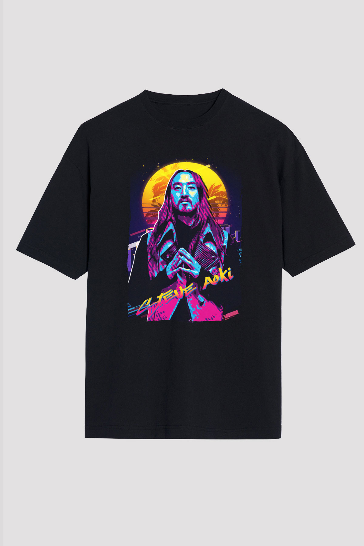 Steve Aoki Siyah Unisex Tişört T-Shirt - TişörtFabrikası