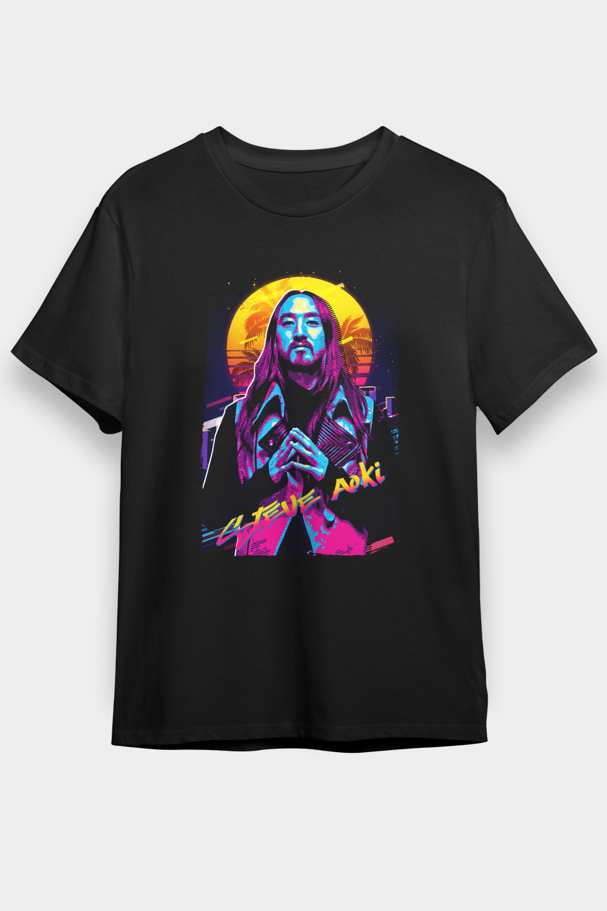 Steve Aoki Siyah Unisex Tişört T-Shirt - TişörtFabrikası