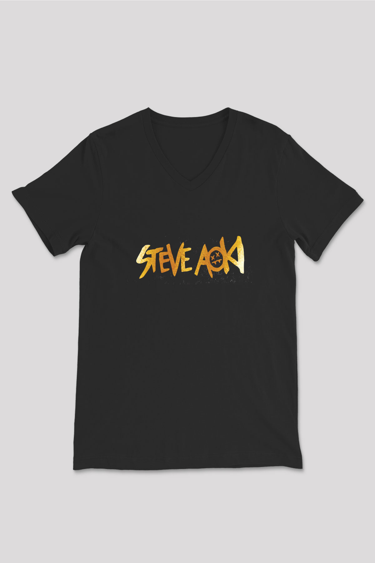 Steve Aoki Siyah Unisex V Yaka Tişört