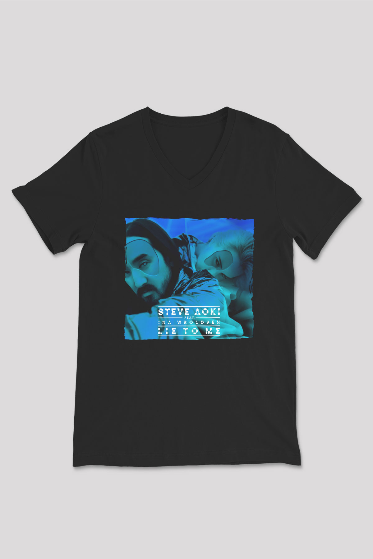 Steve Aoki Siyah Unisex V Yaka Tişört