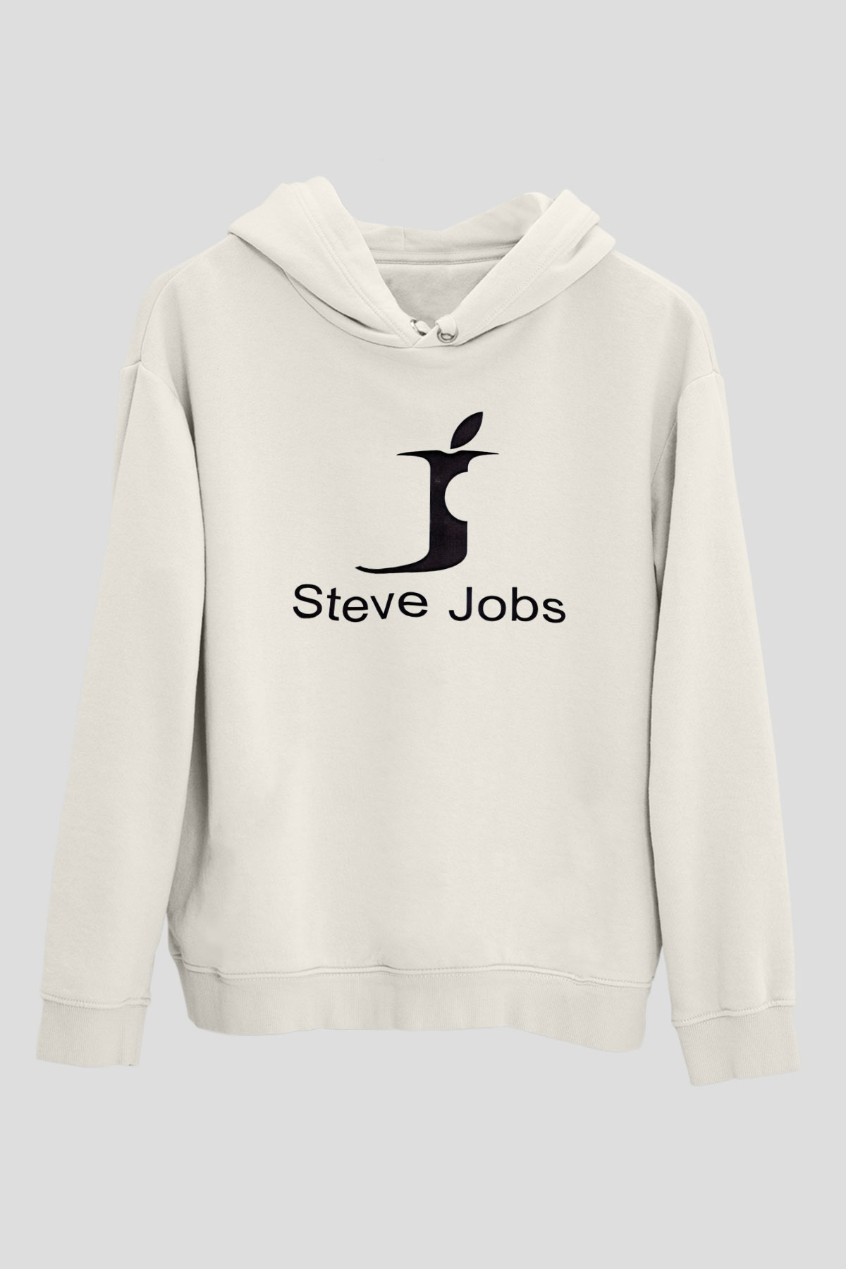 Steve Jobs Beyaz Unisex Kapşonlu Sweatshirt