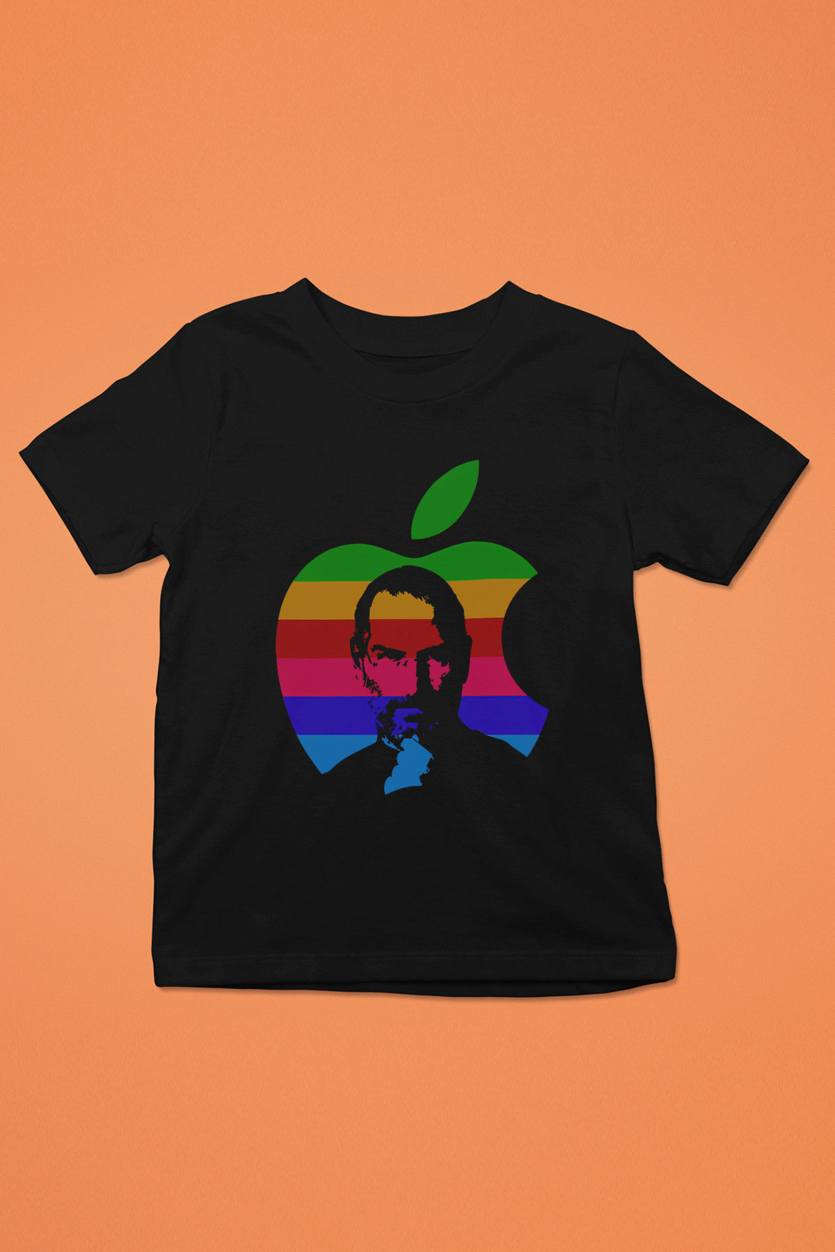 Steve Jobs Siyah Unisex Çocuk Tişört