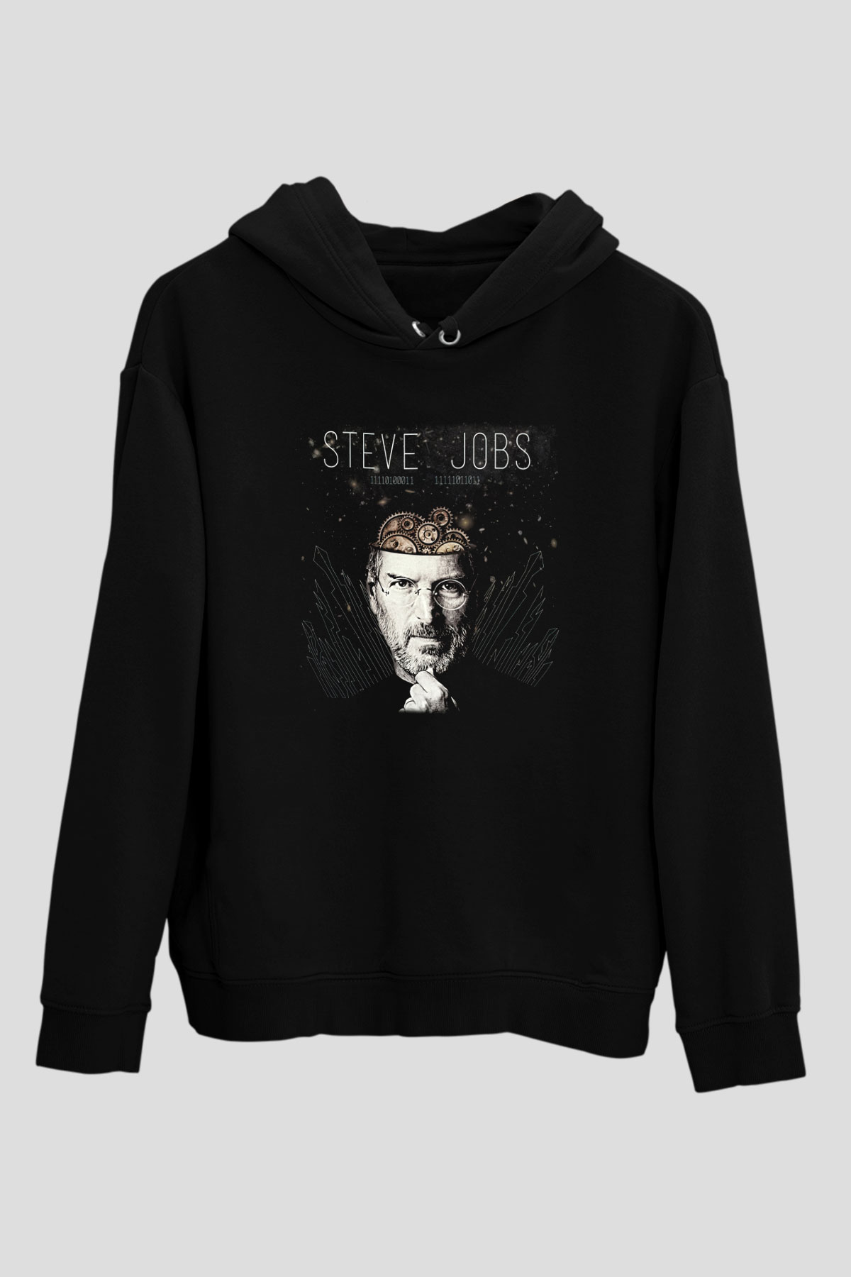 Steve Jobs Siyah Unisex Hoodie