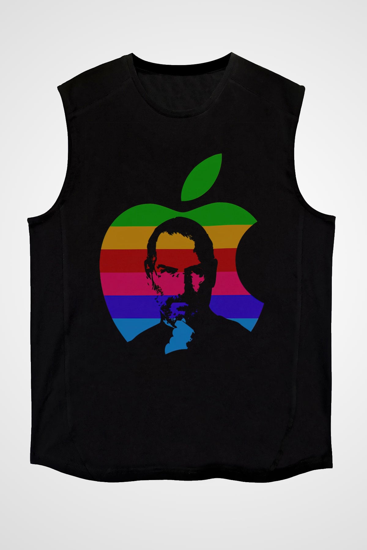 Steve Jobs Siyah Unisex Kolsuz Tişört