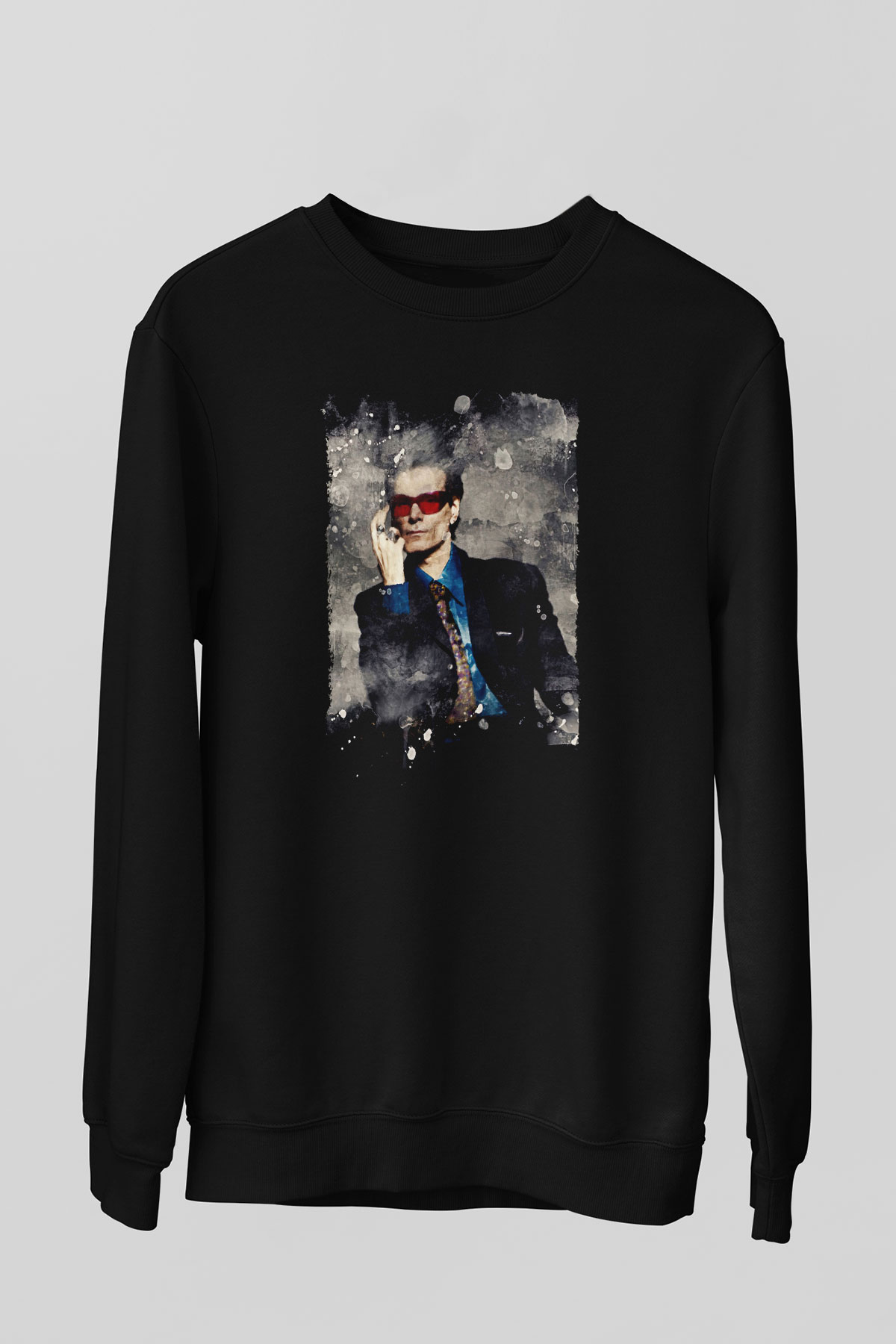 Steve Vai Baskılı Unisex Siyah Sweatshirt
