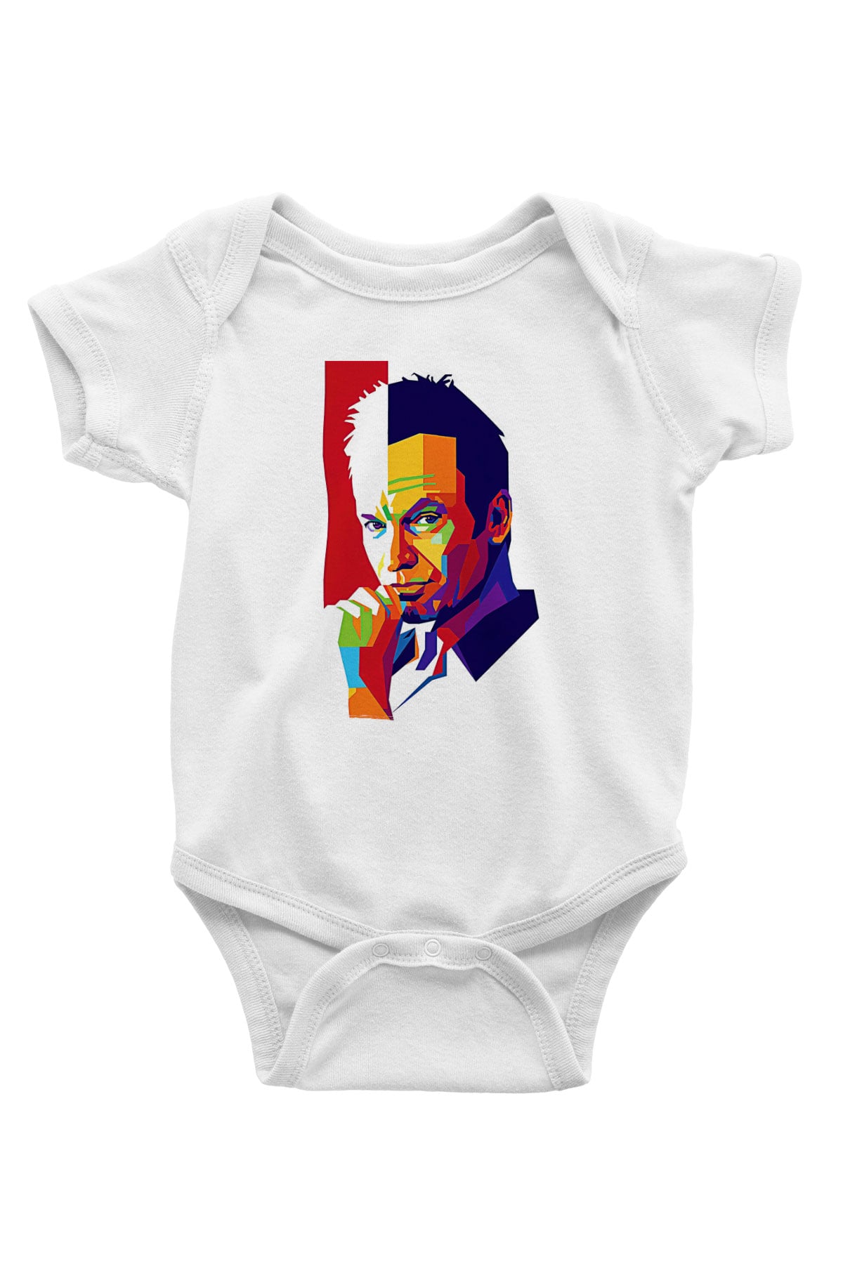Sting Baskılı Beyaz Unisex Bebek Body - Zıbın