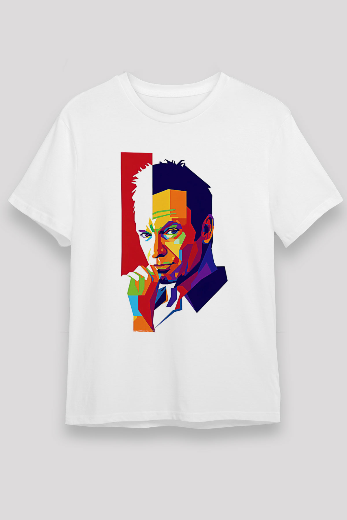 Sting Baskılı Unisex Beyaz Tişört - Tshirt