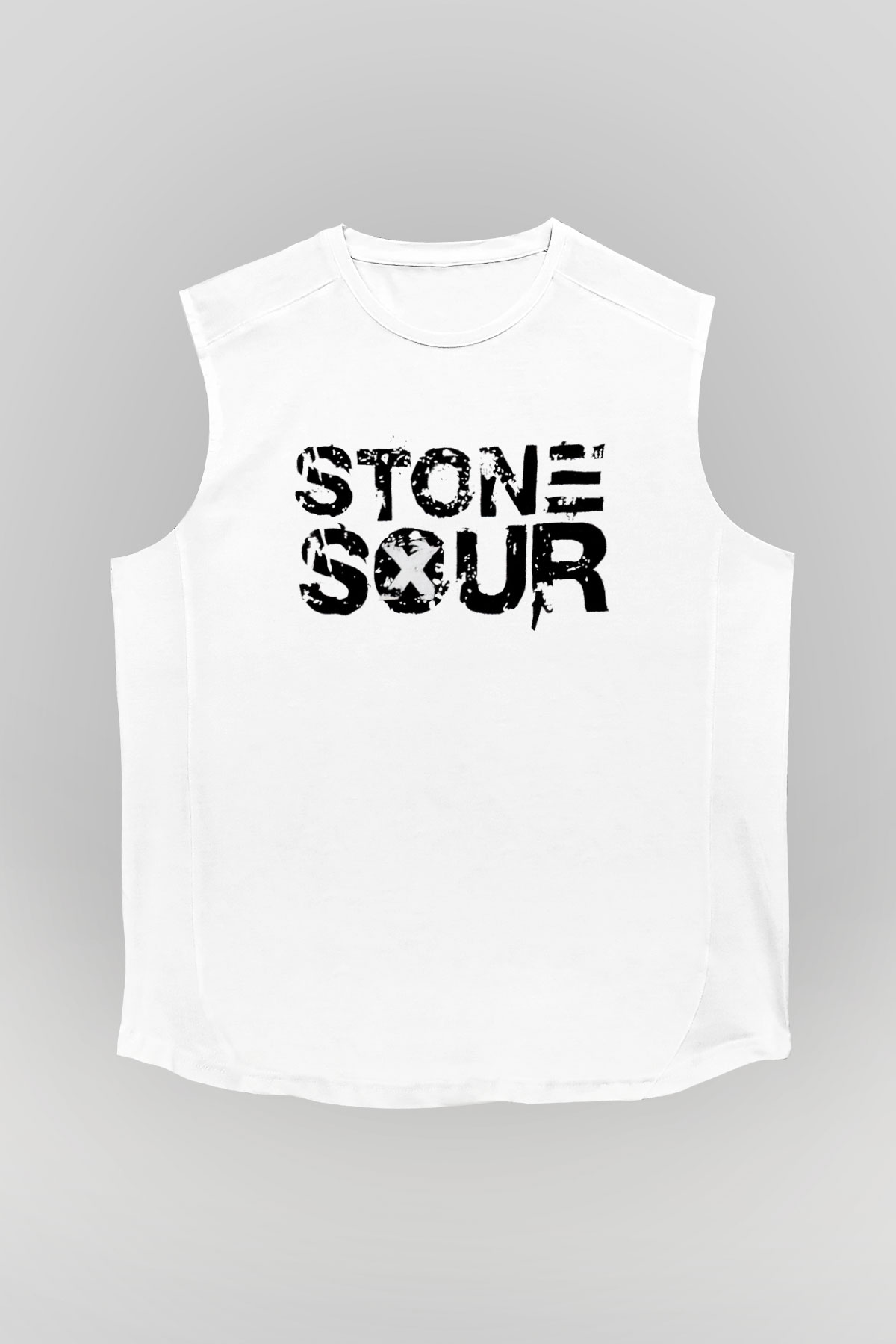 Stone Sour Beyaz Unisex Kolsuz Tişört