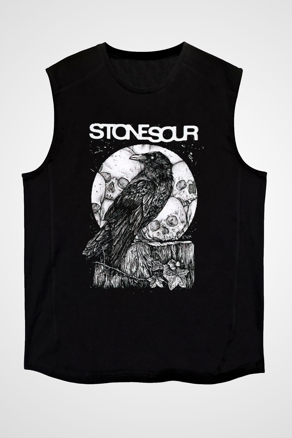 Stone Sour Siyah Unisex Kolsuz Tişört