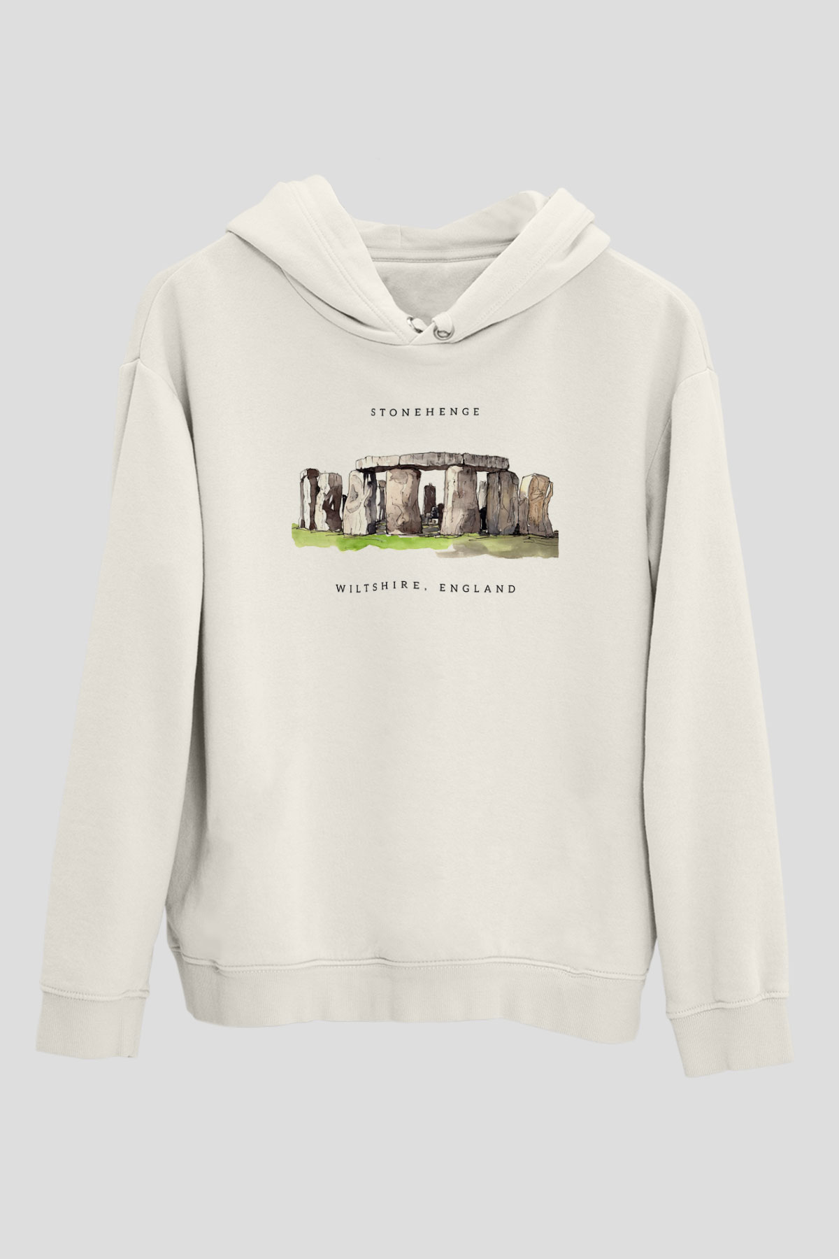 Stonehenge Beyaz Unisex Hoodie