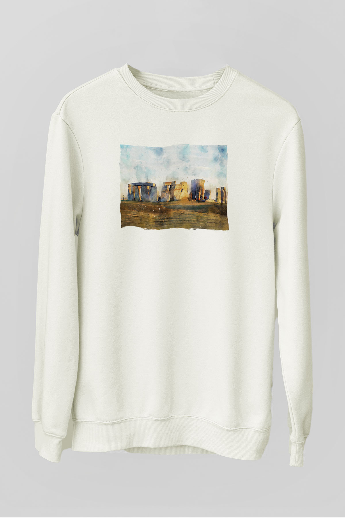 Stonehenge Beyaz Unisex Sweatshirt