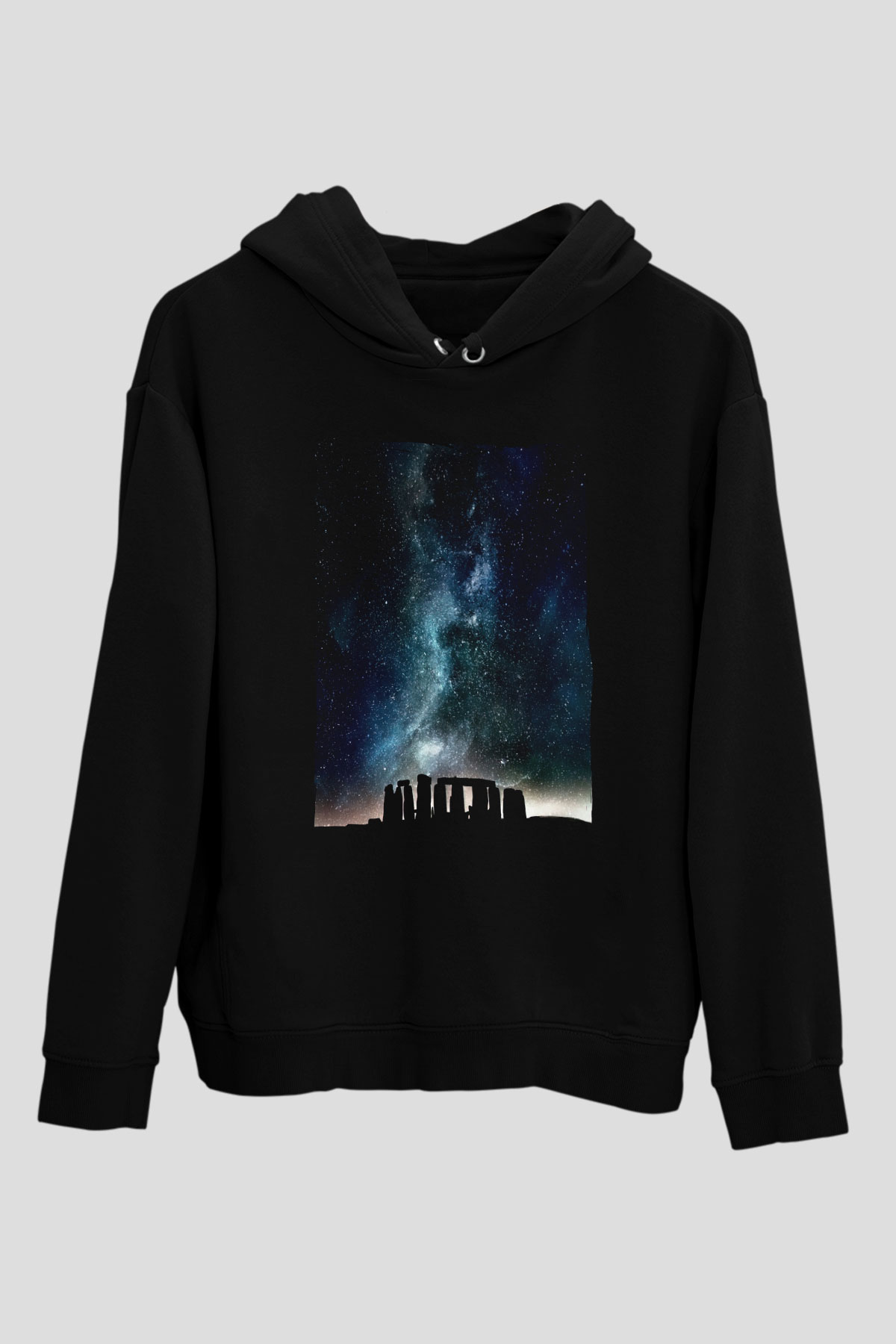 Stonehenge Siyah Unisex Hoodie