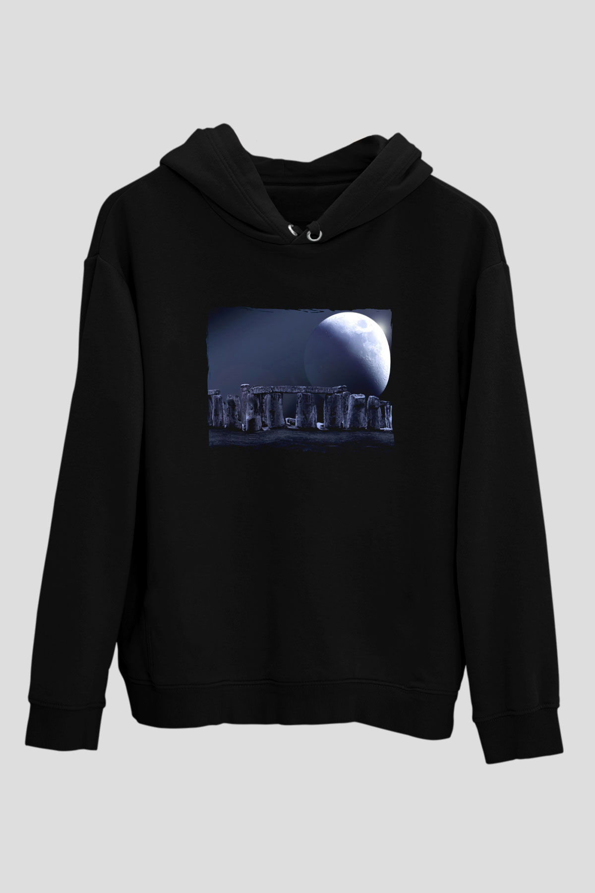 Stonehenge Siyah Unisex Hoodie