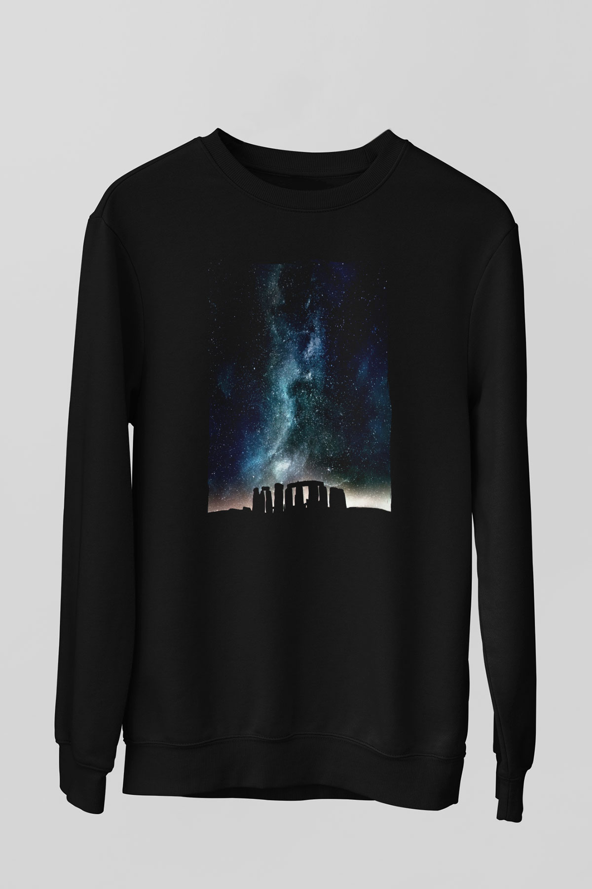 Stonehenge Siyah Unisex Sweatshirt