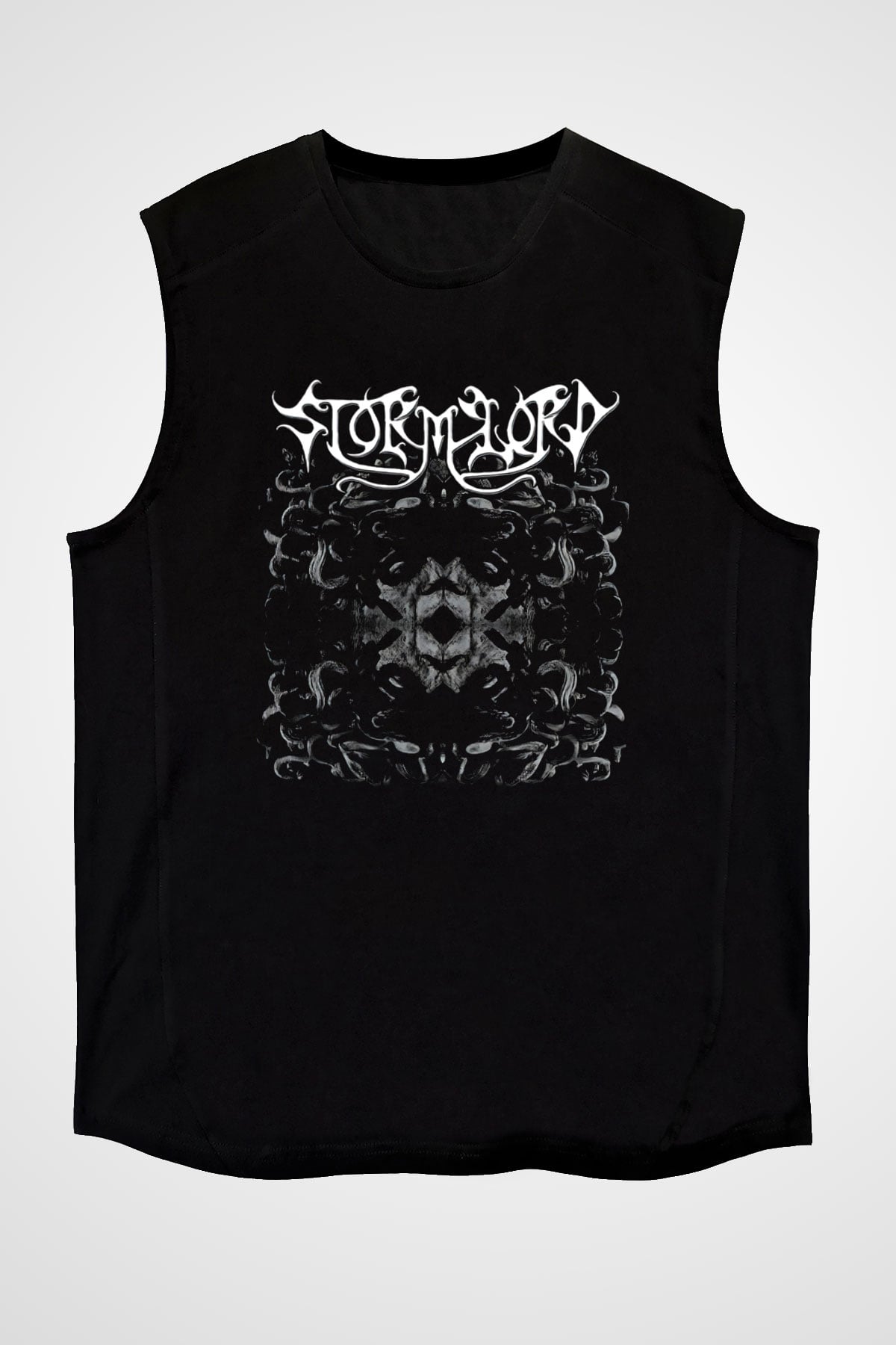 Stormlord Baskılı Unisex Siyah Kolsuz Tişört - Tshirt