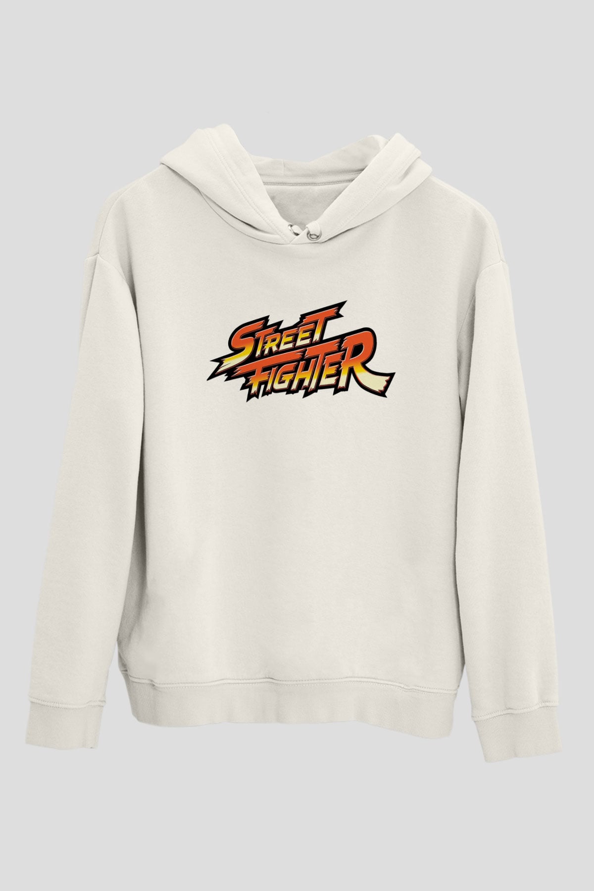 Street Fighter Beyaz Unisex Hoodie