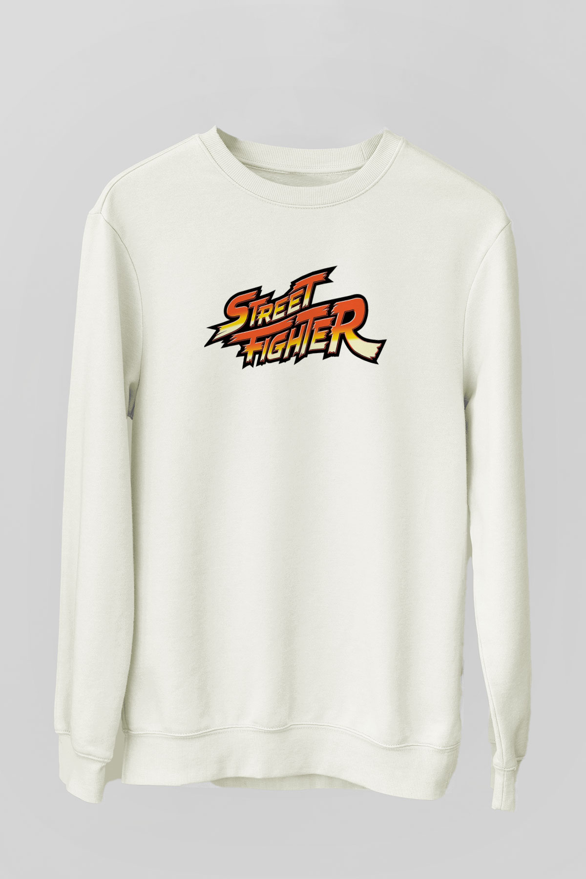 Street Fighter Beyaz Unisex Sweatshirt