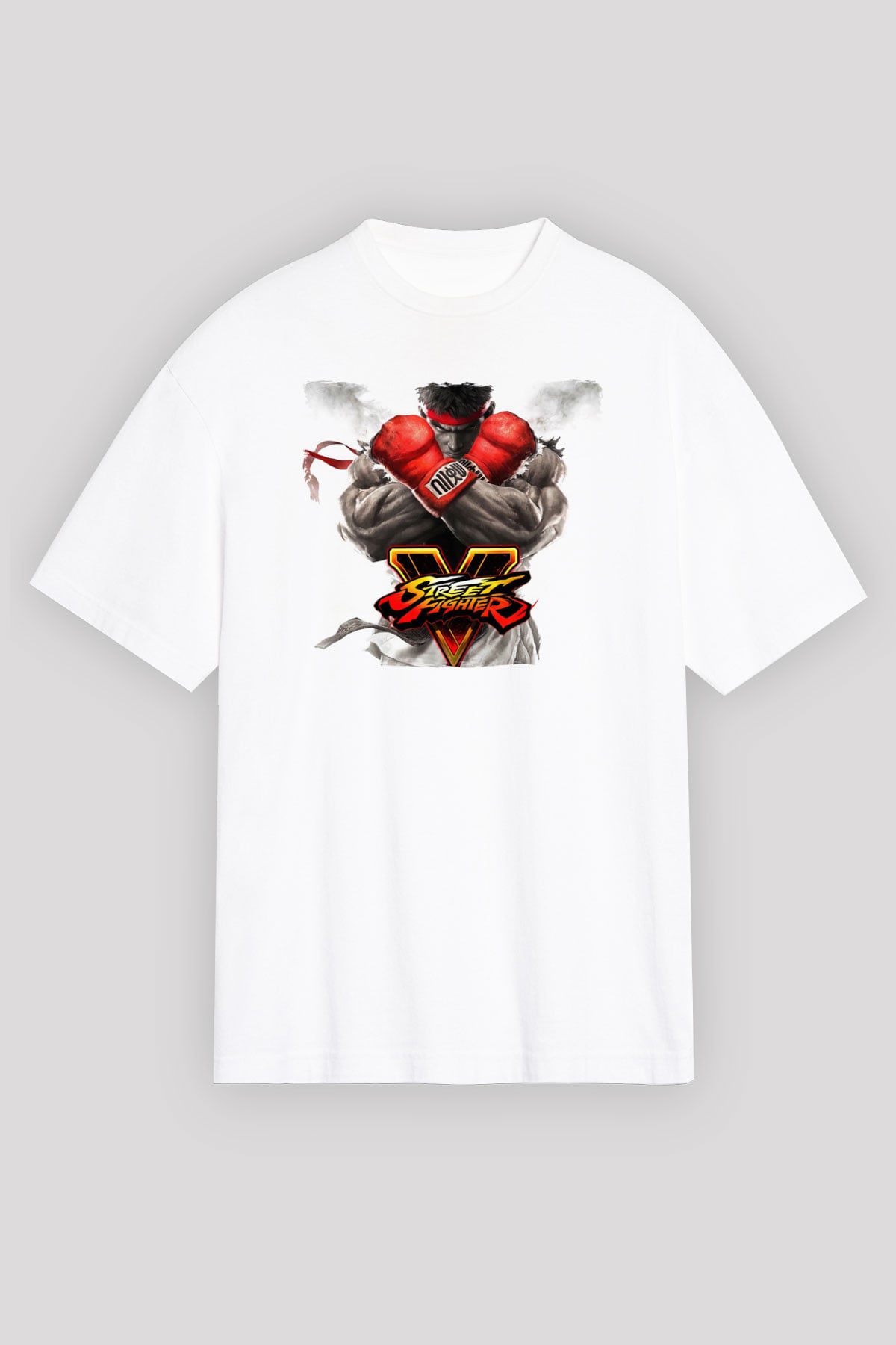Street Fighter Beyaz Unisex Tişört T-Shirt