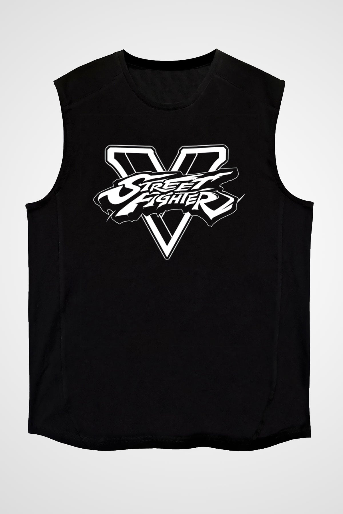 Street Fighter Siyah Unisex Kolsuz Tişört