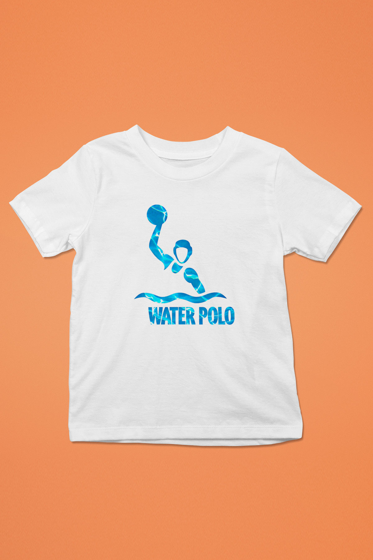 Su Topu Baskılı Unisex Beyaz Çocuk Tişört - Tshirt