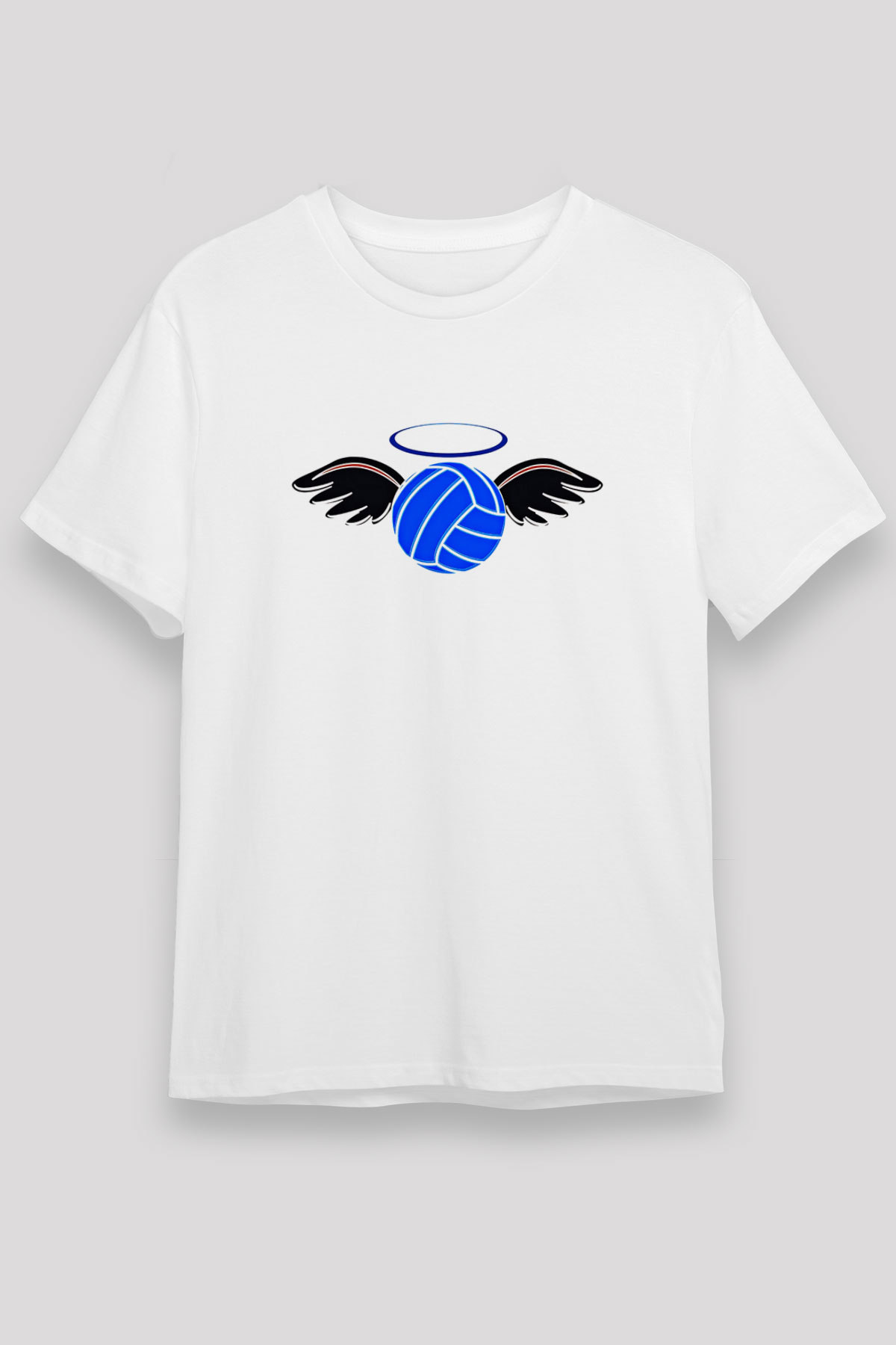 Su Topu Baskılı Unisex Beyaz Tişört - Tshirt