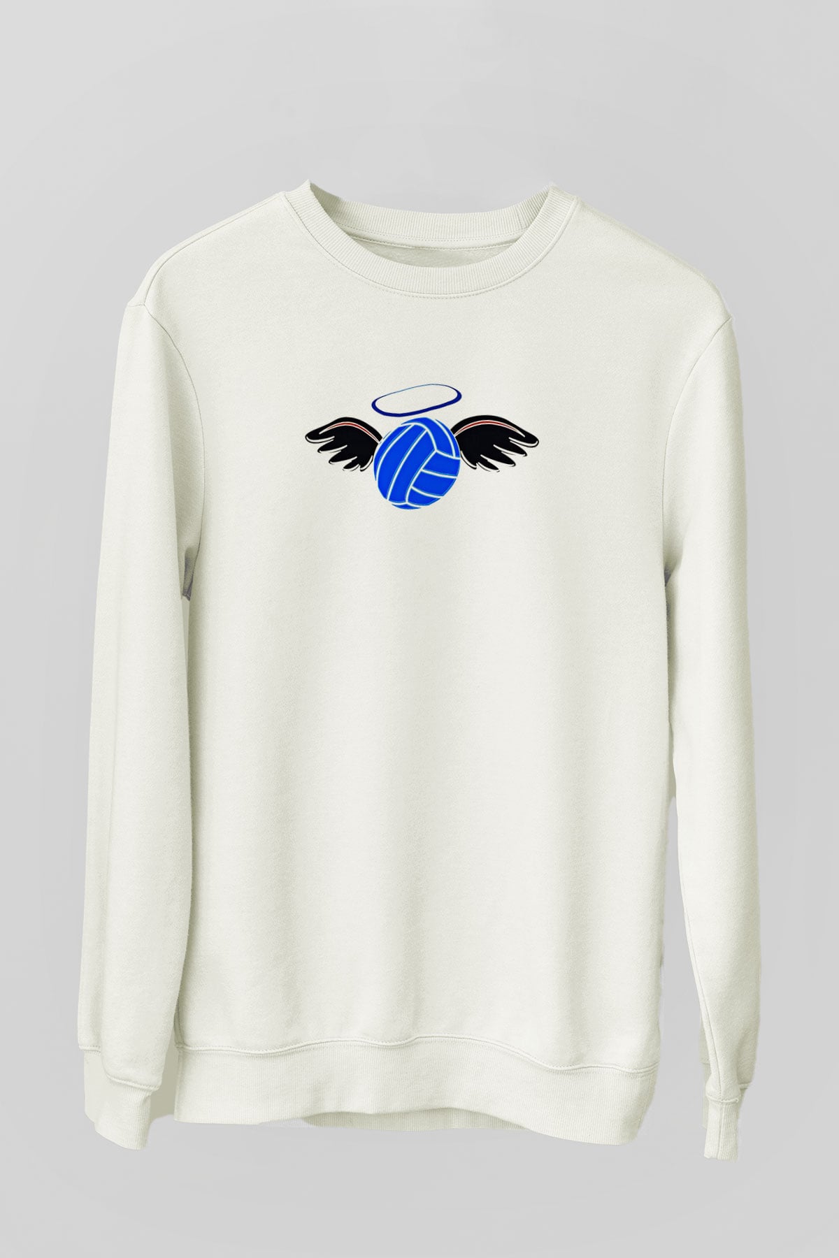 Su Topu Baskılı Unisex Ekru Sweatshirt