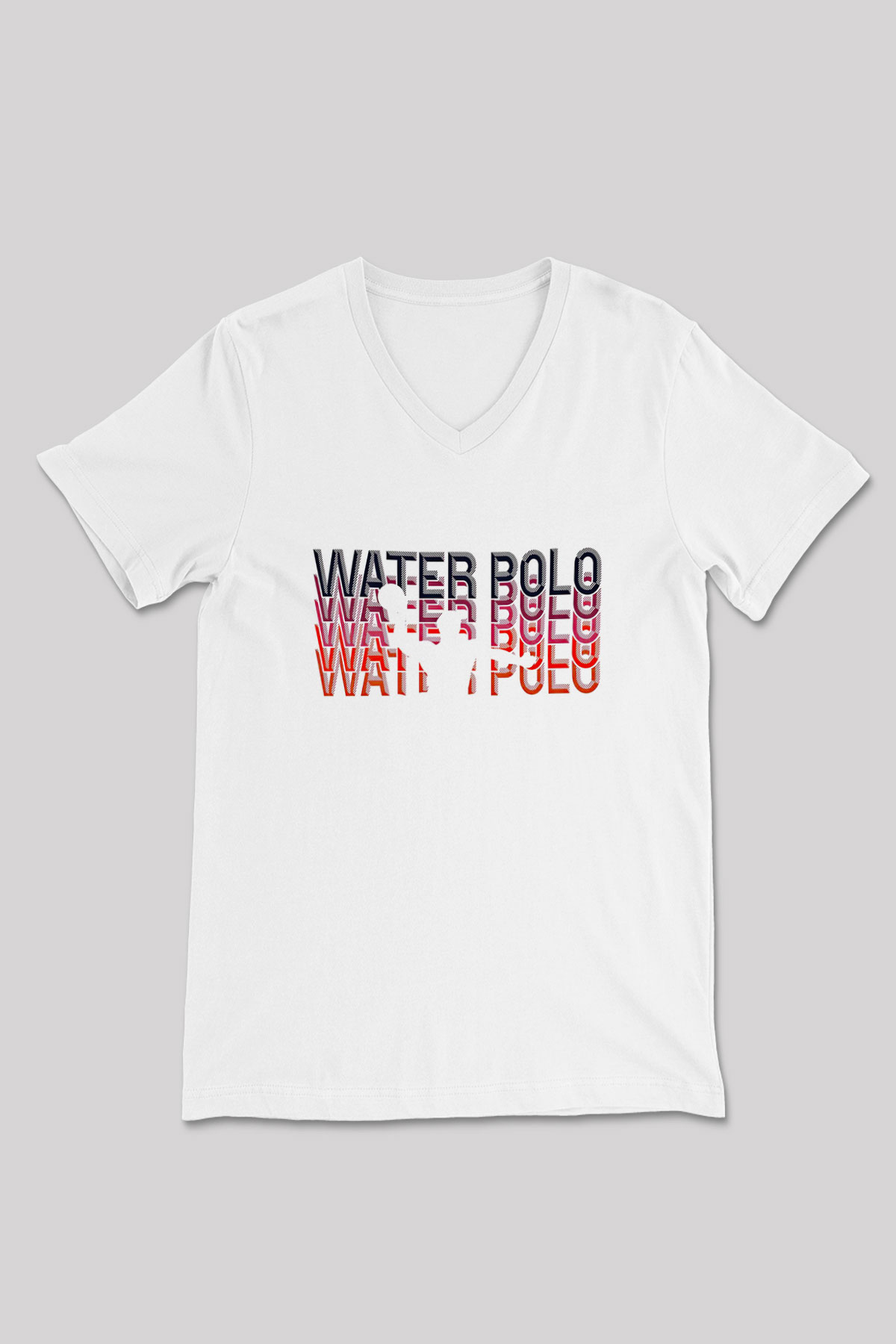 Su Topu Baskılı Unisex V Yaka Tişört - Tshirt