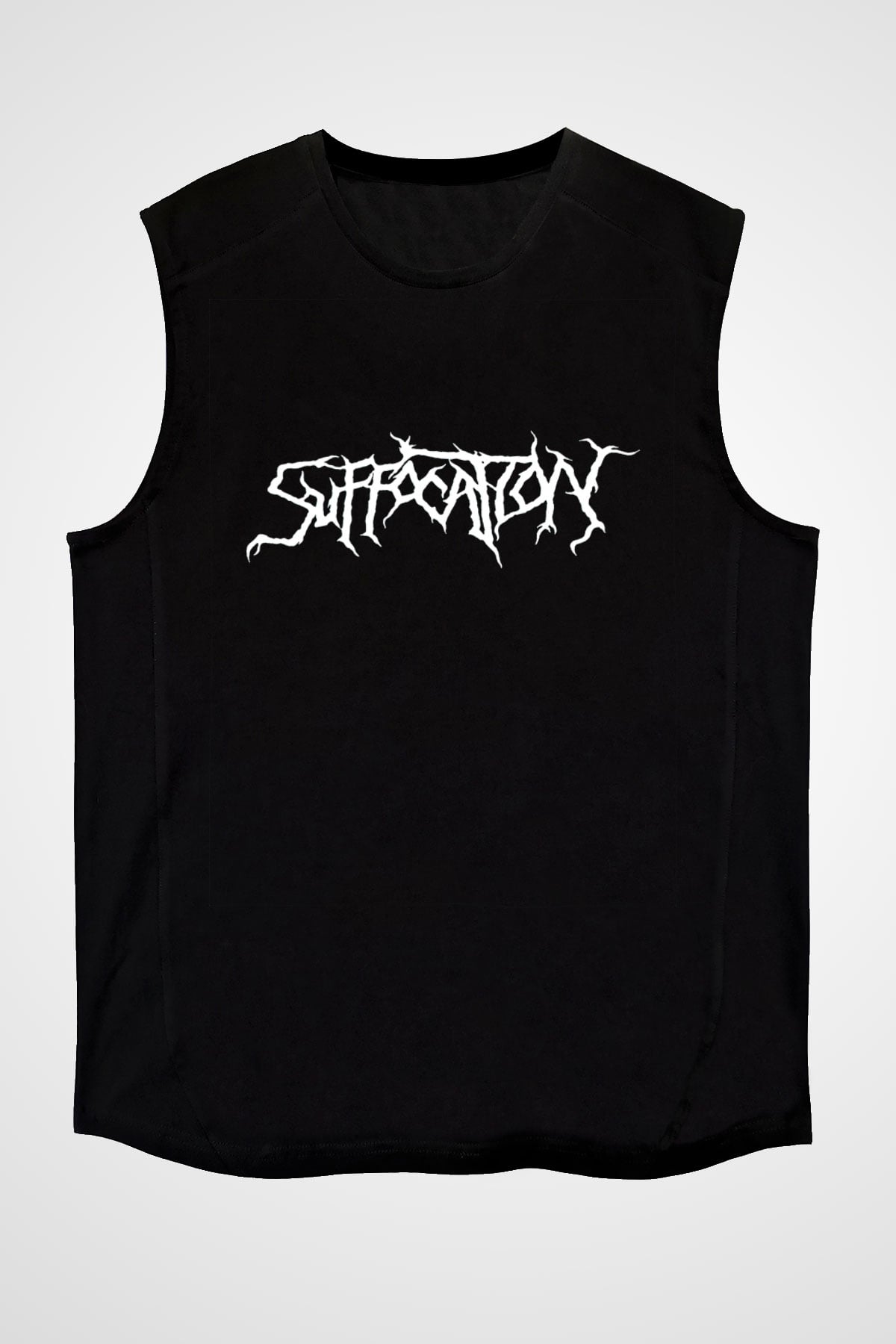 Suffocation Siyah Unisex Kolsuz Tişört