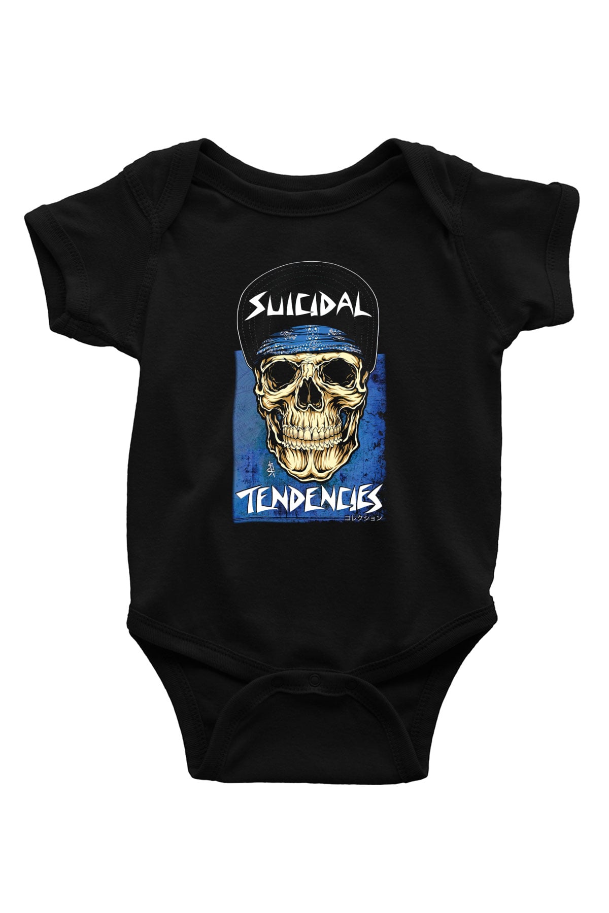 Suicidal Tendencies Baskılı Siyah Bebek Body - Zıbın